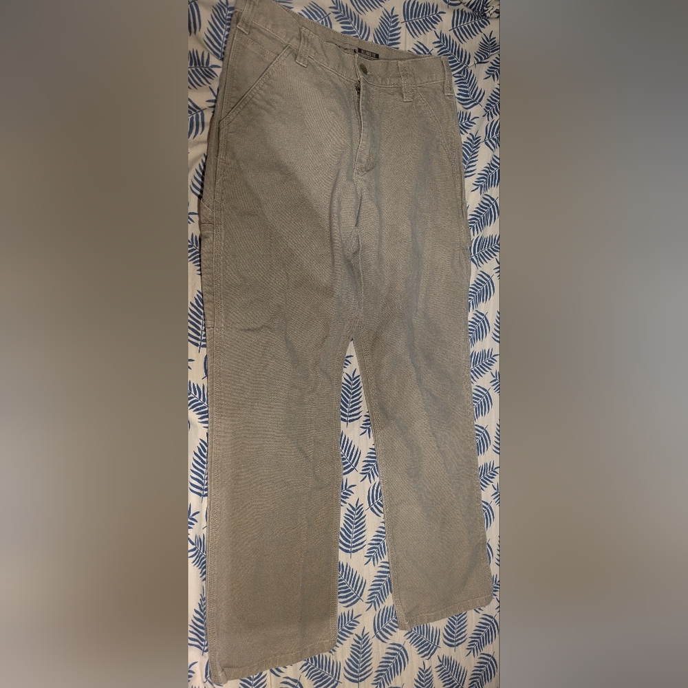 Carhartt Beige Work Pants Size 30x30 - Picture 8 of 11